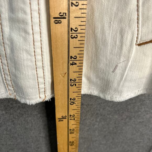 LOGO by Lori Goldstein 3/4 Sleeve Denim Jacket White Size Reg 16 - Picture 5 of 10
